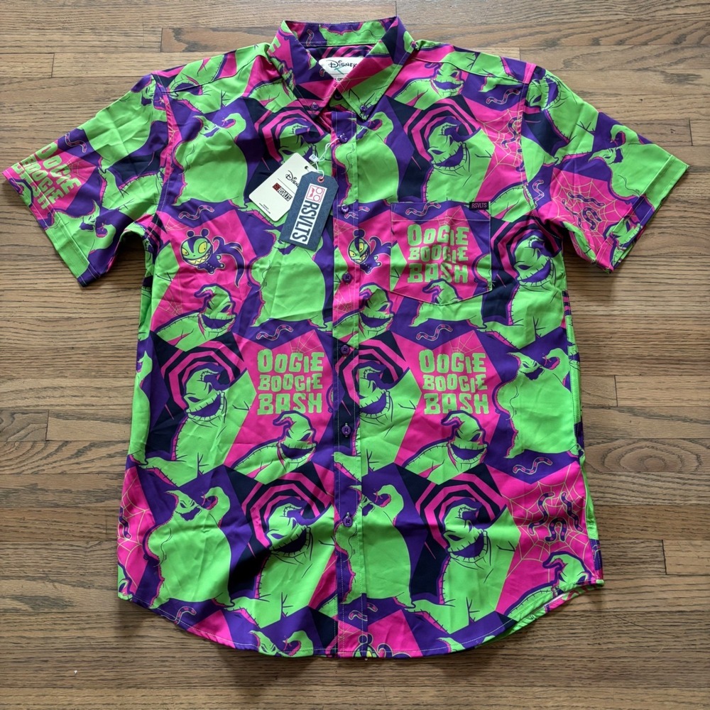 RSVLTS Disney Oogie Boogie Bash Shirt Mens Small NWT Nightmare Before Christmas